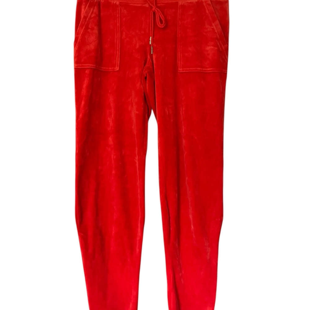 Juicy Couture Bold Orange Velour Pants